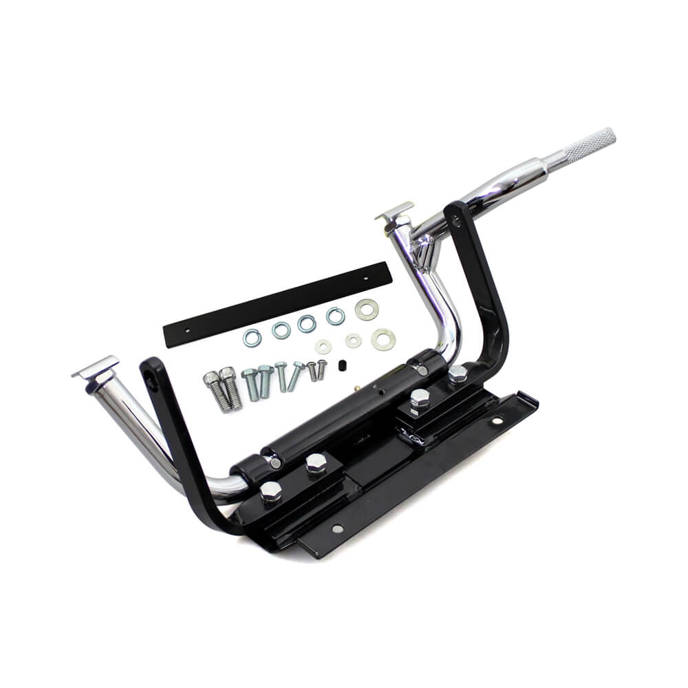 Harley Touring Model 99-08 Heavy Duty Adjustable Service Stand Center Stand Jack 91573-06 Chrome FLH FLT FLHR FLTR Electra Glide Road King Road Glide - pazoma