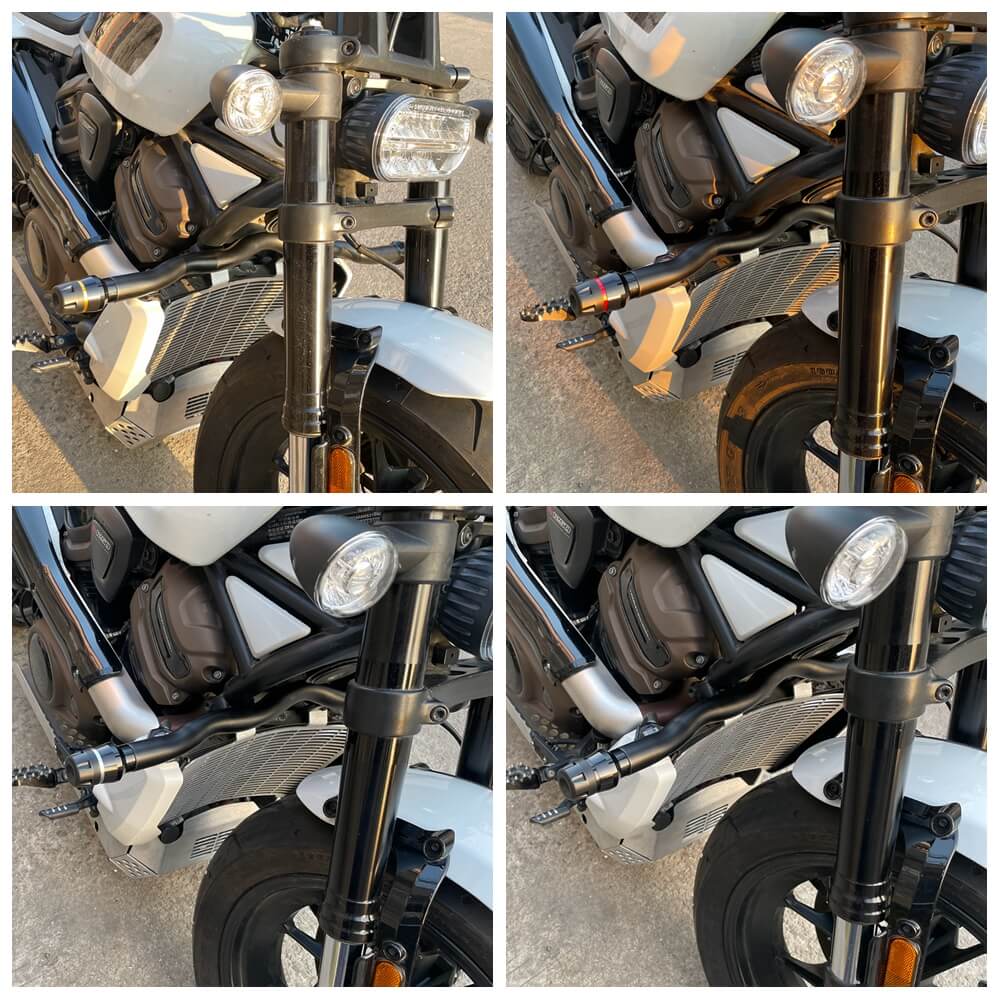 thumbnail image 2 of Gloss Black Flat-Out Engine Guard Bar For Harley Sportster S & Nightster - Sleek Protection Against Tip-Overs 2 of 6