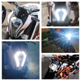 LED Headlight Assembly With Angel Eyes DRL Turn Signal Light Replace Headlamp For KTM Duke 390 / 250 / 200 / 125 2011-2016 - pazoma