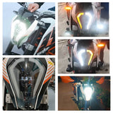 LED Headlight Assembly With Angel Eyes DRL Turn Signal Light Replace Headlamp For KTM Duke 390 / 250 / 200 / 125 2011-2016 - pazoma