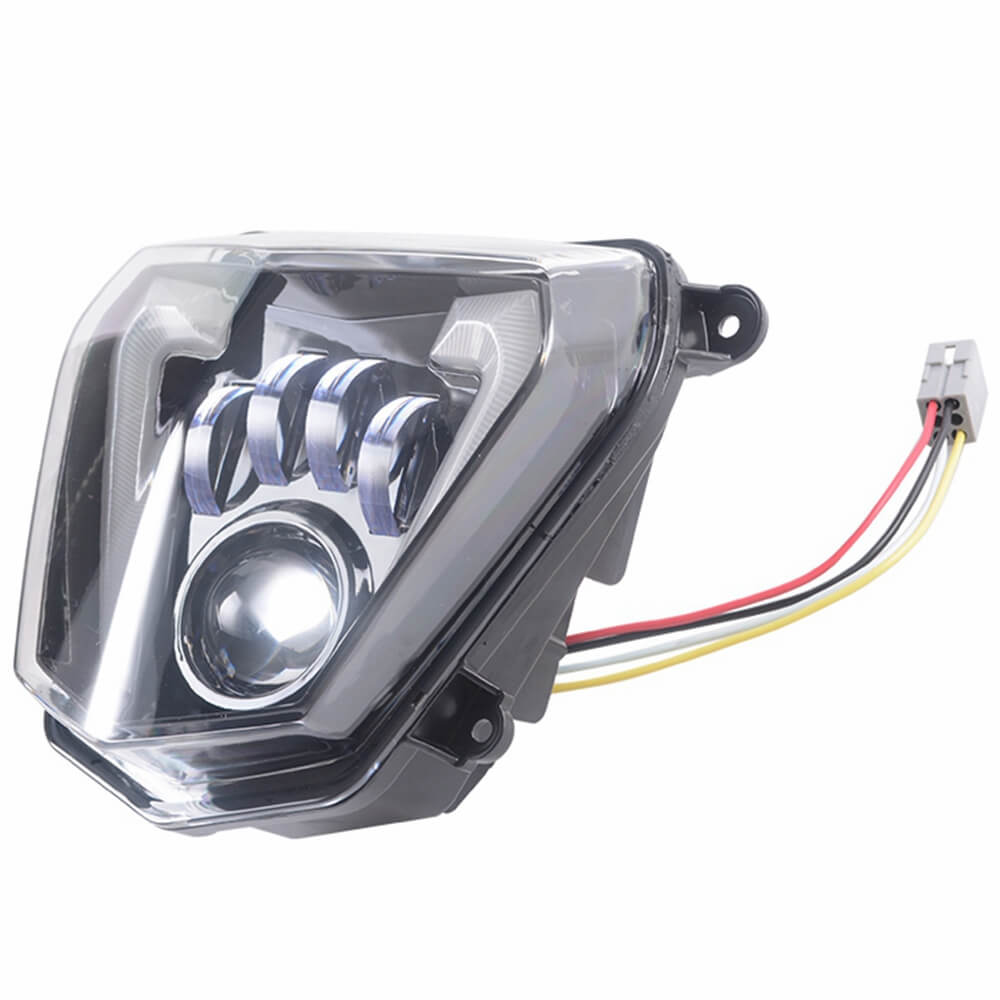 LED Headlight Assembly Headlamp With Day Running Light Angel Eyes