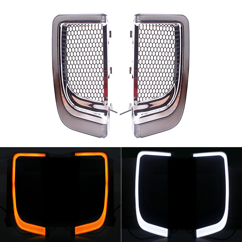 LED Fairing Lower Grill Turn Signal Lights For Harley Electra Glide / Touring 2014-2023