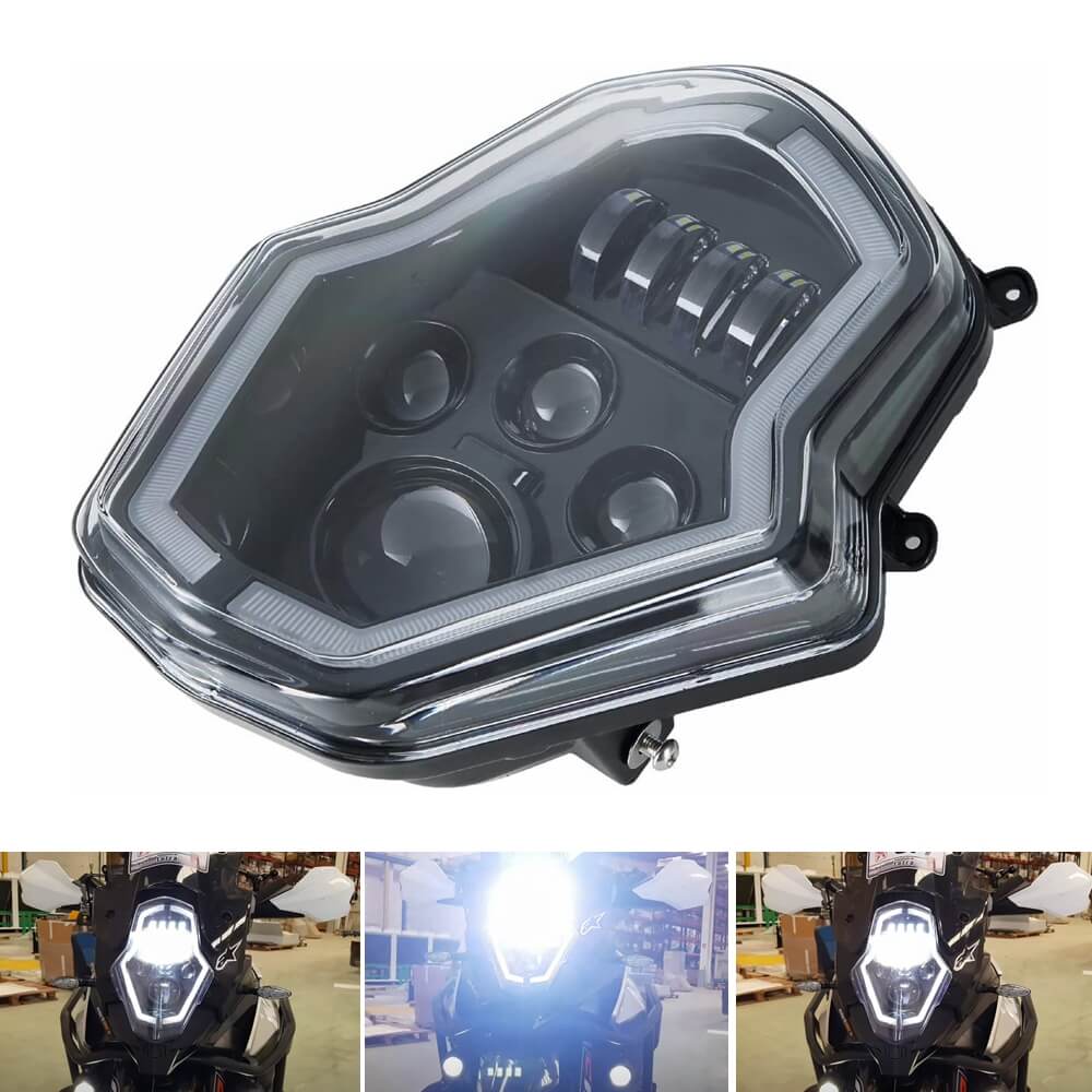 LED Headlight Assembly Headlamp With Daylight Running Light DRL For KTM 1050/1090/1190/1290 ADVENTURE - pazoma