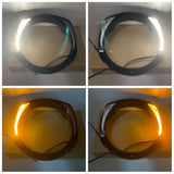LED Headlight Bezel Trim Ring Day Run Light w/ Turn Signal For Harley Street Glide Electra Glide Standard Ultra Classic Limited Tri Glide CVO - pazoma
