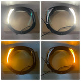 LED Headlight Bezel Trim Ring Day Run Light w/ Turn Signal For Harley Touring FLHT FLHX FLHTI FLHTCUTG FLHXST FLHTK Electra Street Glide - pazoma