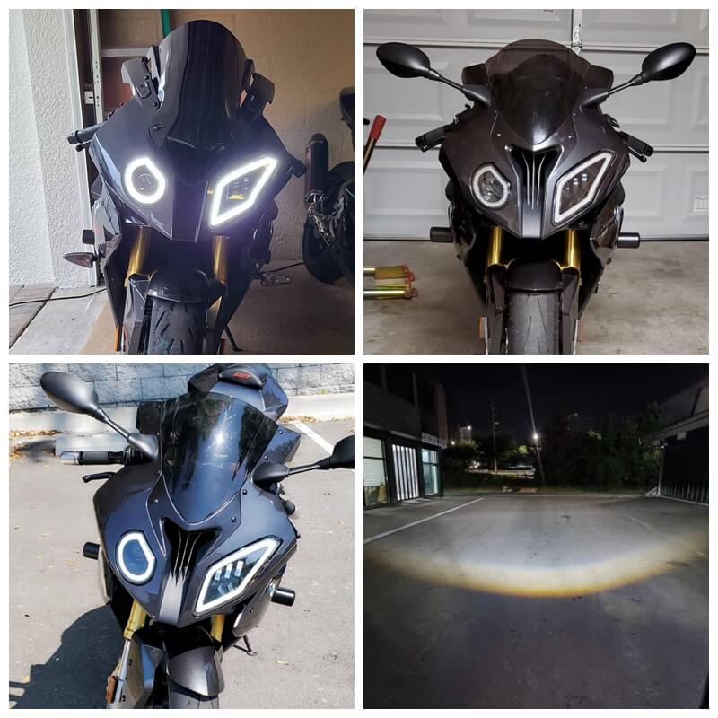 BMW 2015 - 2018 S1000RR . LED Headlight Set .. Big improvement over stock!