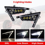 2020-2021 Polaris RZR PRO XP 4 LED Headlights w/ Daytime Running Light (DRL) Front Headlamp - pazoma