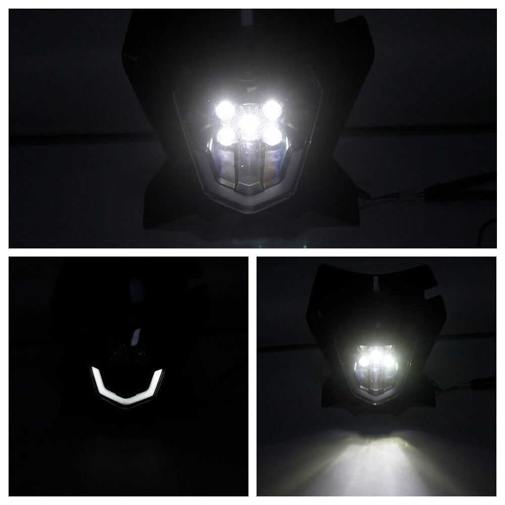LED Headlights Headlamp Head Lamp Light Fairing With White DRL For