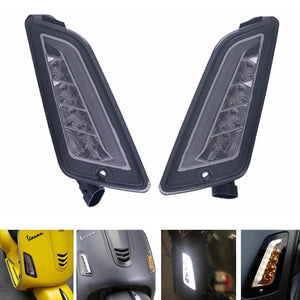 LED Indicator Front Turn Signal With Daytime Running Light Lamp DRL for Vespa GTS Super GT GTV 125 200 250 300cc ABS 2003-2020 Left & Right - pazoma