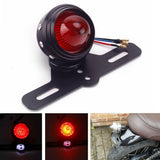 LED Motorcycle Brake Light Taillight Aluminum Studded Retro Old School Choppers Bobber Cafe Racer Vintage Scrambler Custom - pazoma