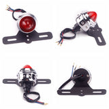 LED Motorcycle Brake Light Taillight Aluminum Studded Retro Old School Choppers Bobber Cafe Racer Vintage Scrambler Custom - pazoma