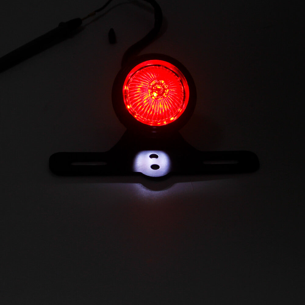 LED Motorcycle Brake Light Taillight Aluminum Studded Retro Old School Choppers Bobber Cafe Racer Vintage Scrambler Custom - pazoma