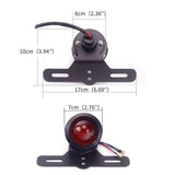 LED Motorcycle Brake Light Taillight Aluminum Studded Retro Old School Choppers Bobber Cafe Racer Vintage Scrambler Custom - pazoma