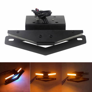 LED Tail Tidy Fender Eliminator Kit Integrated Turn Signals License Plate Holder Light Bracket For KTM RC390 2015-2019 - pazoma