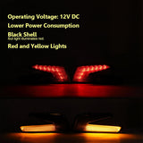 Right & Left Black LED Taillight Tail Lights Lamps W/ Yellow Turn Signal Light for Can-Am Maverick X3 XDS XRS Max Turbo R 2017-2021 Smoked - pazoma