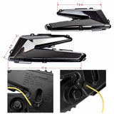 Right & Left Black LED Taillight Tail Lights Lamps W/ Yellow Turn Signal Light for Can-Am Maverick X3 XDS XRS Max Turbo R 2017-2021 Smoked - pazoma