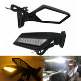 X3 Side Mirrors with Turn Signal Indicator Blinker Lights 360° Adjustable Compatible with Can-Am Maverick X3 & X3 Max XRS XDS Turbo R RR 2017-2024 - pazoma
