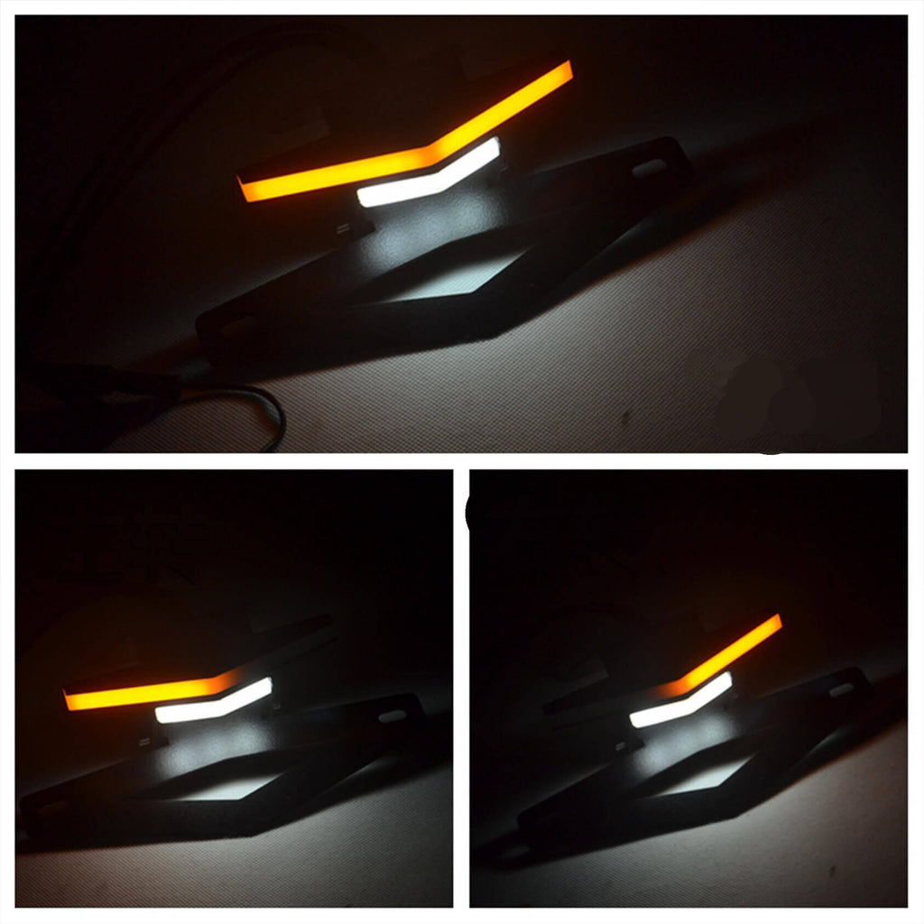 LED Tail Tidy Stealth Fender Eliminator Kit Integrated Turn Signals License Plate Light Bracket For Kawasaki Z1000 2010-2019 - pazoma