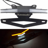 LED Tail Tidy Stealth Fender Eliminator Kit Integrated Turn Signals License Plate Light Bracket For Kawasaki Z1000 2010-2019 - pazoma