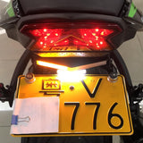 KAWASAKI NINJA 636 ZX-6R 09-18 ZX-10R 08-10 LED Tail Tidy Stealth Fender Eliminator Kit Integrated Turn Signals License Plate Light Bracket Holder - pazoma