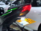 KAWASAKI NINJA 636 ZX-6R 09-18 ZX-10R 08-10 LED Tail Tidy Stealth Fender Eliminator Kit Integrated Turn Signals License Plate Light Bracket Holder - pazoma