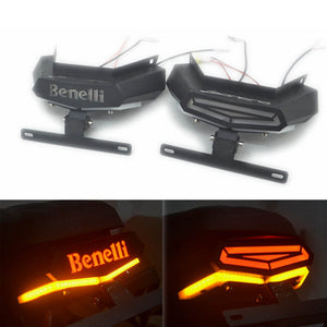 Benelli Leoncino 500 BJ500 LED Tail Tidy Stealth Fender Eliminator Kit Rear Tail Brake Light Turn Signal License Plate Light Bracket - pazoma