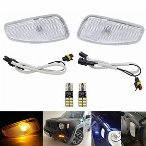 Jeep Renegade 2015-up LED Fender Side Marker Lights Turn Signal Lights Conversion Kit Reflection Warning Lamp - pazoma