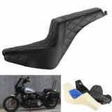 Club Style LS Step 2-Up Gel Pad Seat for Harley Davidson Softail Street Bob Slim Standard 114 FXBB FXBBS FXST FLDE FLSL FLHC FLHCS 2018-2024 - pazoma