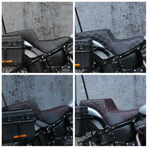 Front Driver & Rear Passenger LS Seat For Harley M8 Softail Street Bob Standard Slim FLDE FLHC FLHCS FLSL FXBB FXBBS FXST 2018-2024 - pazoma