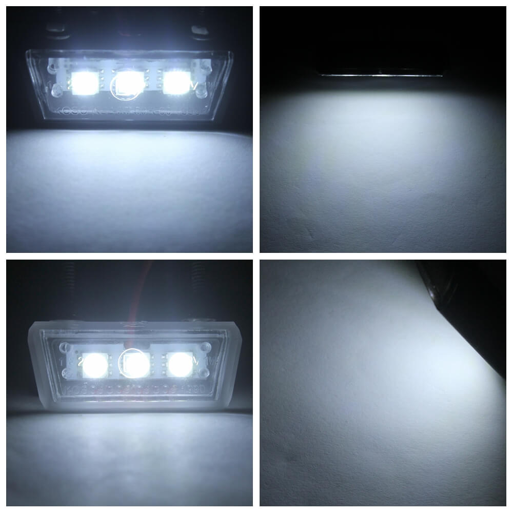 12V Universal Motorcycle License Plate White LED light Waterproof Motorcycle License Light Lamp Trailer Step Lamp - pazoma