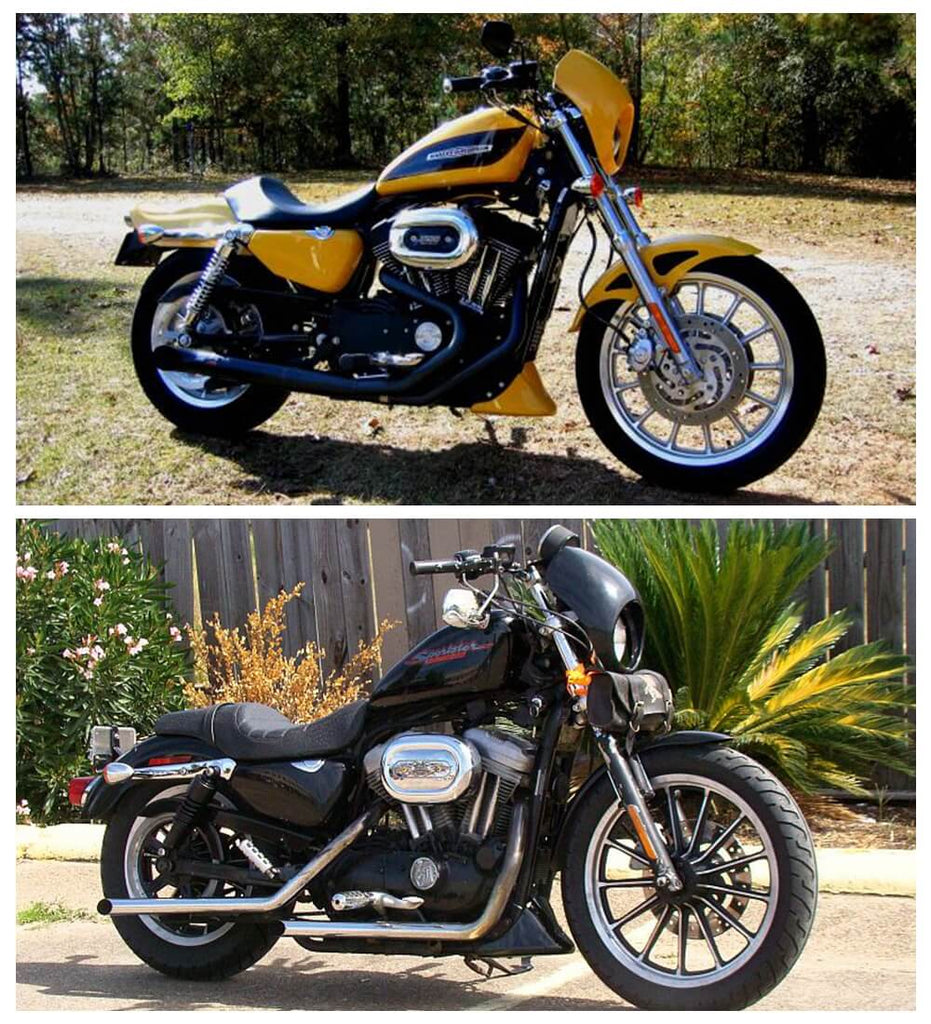 Motorcycle Black Lower Front Bottom Spoiler Mudguard Air Dam Chin Fairing Cover for Harley XL Sportster 883 1200 2004-2020 - pazoma