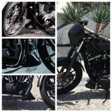 Harley Sportster XL Iron 883 1200 Lower Front Bottom Spoiler Mudguard Air Dam Chin Fairing Black 2004-2020 - pazoma