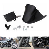 Harley Sportster XL Iron 883 1200 Lower Front Bottom Spoiler Mudguard Air Dam Chin Fairing Black 2004-2020 - pazoma