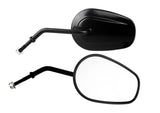Motorcycle Rearview Side Mirrors Teardrop For Harley Road King Fatboy Touring XL883 Sportster Softail Dyna Touring - pazoma