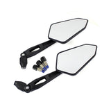 Motorcycle Mirror Scooter E-Bike Rearview Mirrors Electrombile 10mm Black Side Convex Mirror for Honda Suzuki Yamaha Kawasaki Scooter Ducati - pazoma