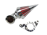 Chrome Spike Air Cleaner Intake Filter For Harley Davidson CV Carburetor Delphi V-Twin - pazoma