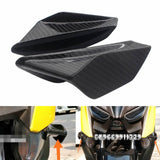 Carbon MotoGP Style Aero Dynamic Broken Wind Wing Kit Fixed Winglet Fairing Cover Universal KAWASAKI Ninja H2 H2R ZR ZX Z1000 Superbike Scooter - pazoma