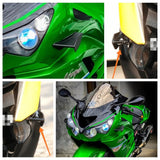 Universal Broken Wind Wing Fairing Cover GP Style Aero Dynamic Wing Kit Fixed Winglet Yamaha YZF R1 R6 R3 R25 BMW S1000RR Superbike Scooter Carbon - pazoma