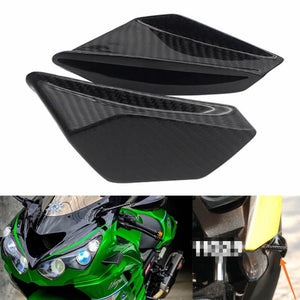 GP Style Winglet Carbon Fiber Kevlar Motor Model Aerodynamic Broken Wind Wing Fairing Protector Cover Honda Yamaha Suzuki KAWASAKI Ducati BMW - pazoma