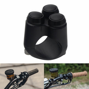 Motorcycle Custom Triple Button Microswitch Kit 3-Button Control Momentary Handlebar M-Switch 1" 25.4mm Bars Retro Vintage Bobber Harley - pazoma