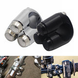 Motorcycle Custom Triple Button Microswitch Billet Aluminum 3-Button Control Momentary Handlebar Switch for 7/8
