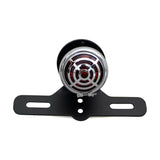 Retro Motorcycle Modified LED Taillight W/Chrome Grille Rear License Plate Light Brake Harley Triumph Cafe Racer Chopper Bobber Custom Vintage XS650 - pazoma