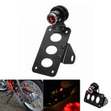 Universal Motorcycle Horizontally Side Mount License Plate Brake Stop Light Taillight & Bracket Old School Choppers Bobber Cafe Racer - pazoma