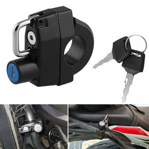 Motorcycle Universal Helmet Lock Anti-Theft For 25mm Engine Crankcase Crash Bar Motorbike Handlebars - pazoma
