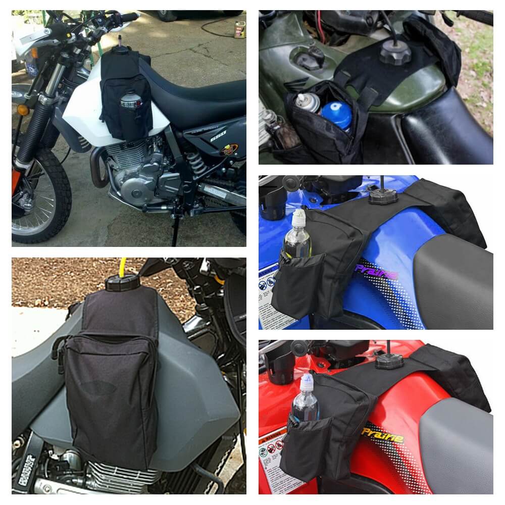 Motorcycle ATV Quad Bike Snowmobile Fuel Gas Tank Saddle Bag