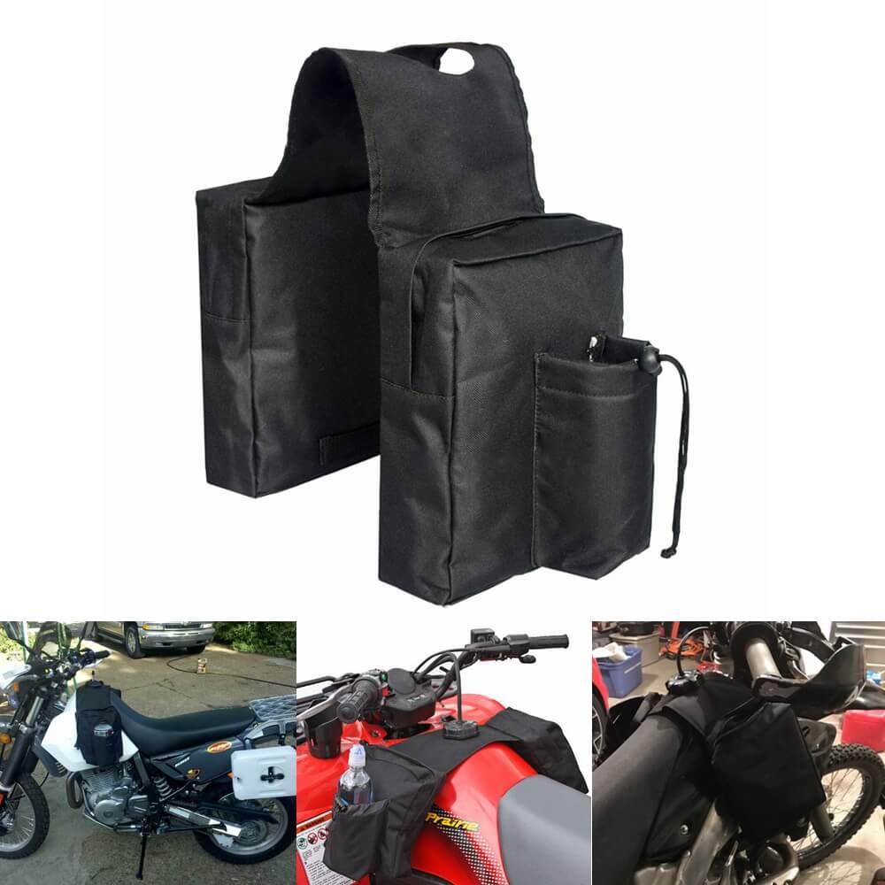 Motorcycle ATV Universal Fuel Tank Bag Luggage Saddlebag Cargo Storage –  pazoma