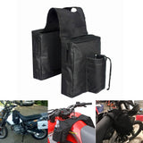 Motorcycle ATV Universal Fuel Tank Bag Luggage Saddlebag Cargo Storage Saddle Bag Black - pazoma