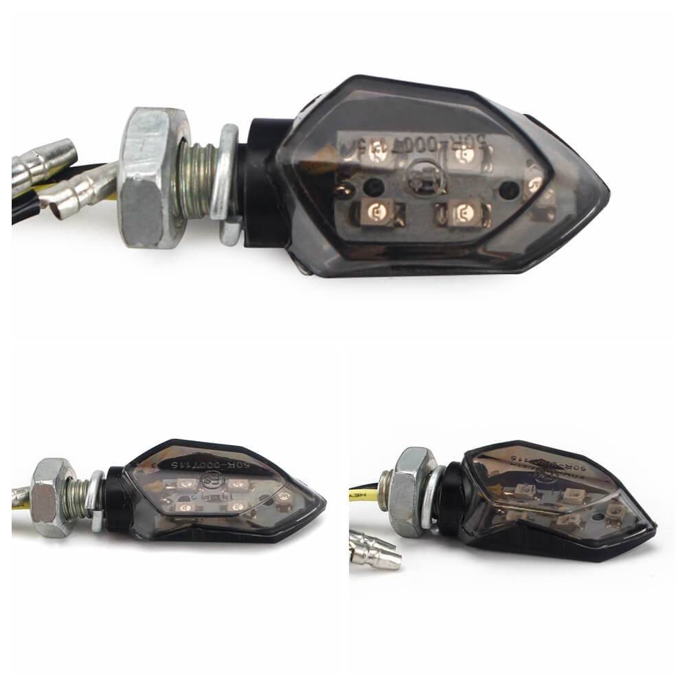Motorcycle Amber Mini LED Turn Signals Blinker Indicator Lights Universal - pazoma