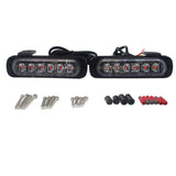 Motorcycle B6 DRL Daytime Running Lights With Universal Fender Mounting Kit Auxiliary LED Taillight Burst Flash Brake light - pazoma