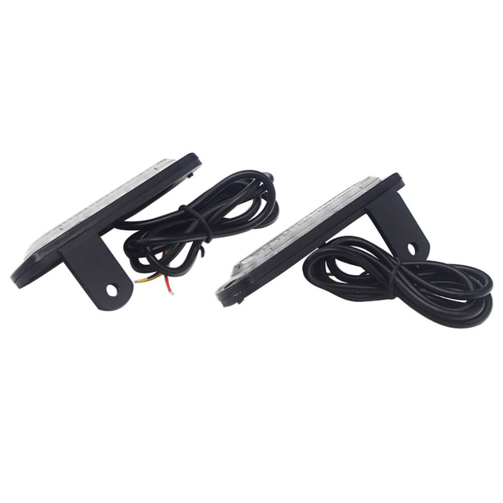Motorcycle Universal Fender Mounting DRL Daytime Running Lights Visibility Pods Lighting Kit LED Taillight Burst Flash Brake Light - pazoma